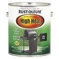Rust-Oleum Exterior Paint, Satin, Oil Base, Black, 1 gal 237543